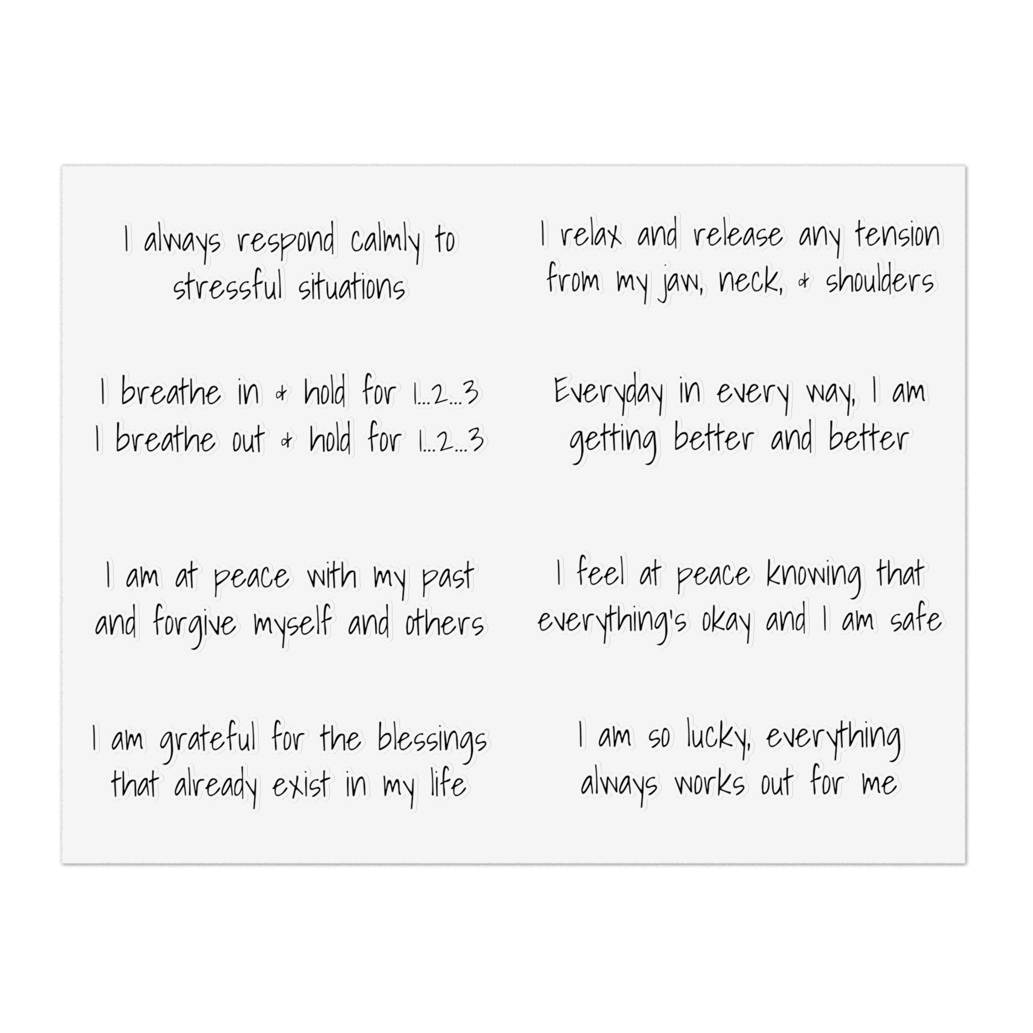 Relieve Anxiety #1 - Affirmation Stickers