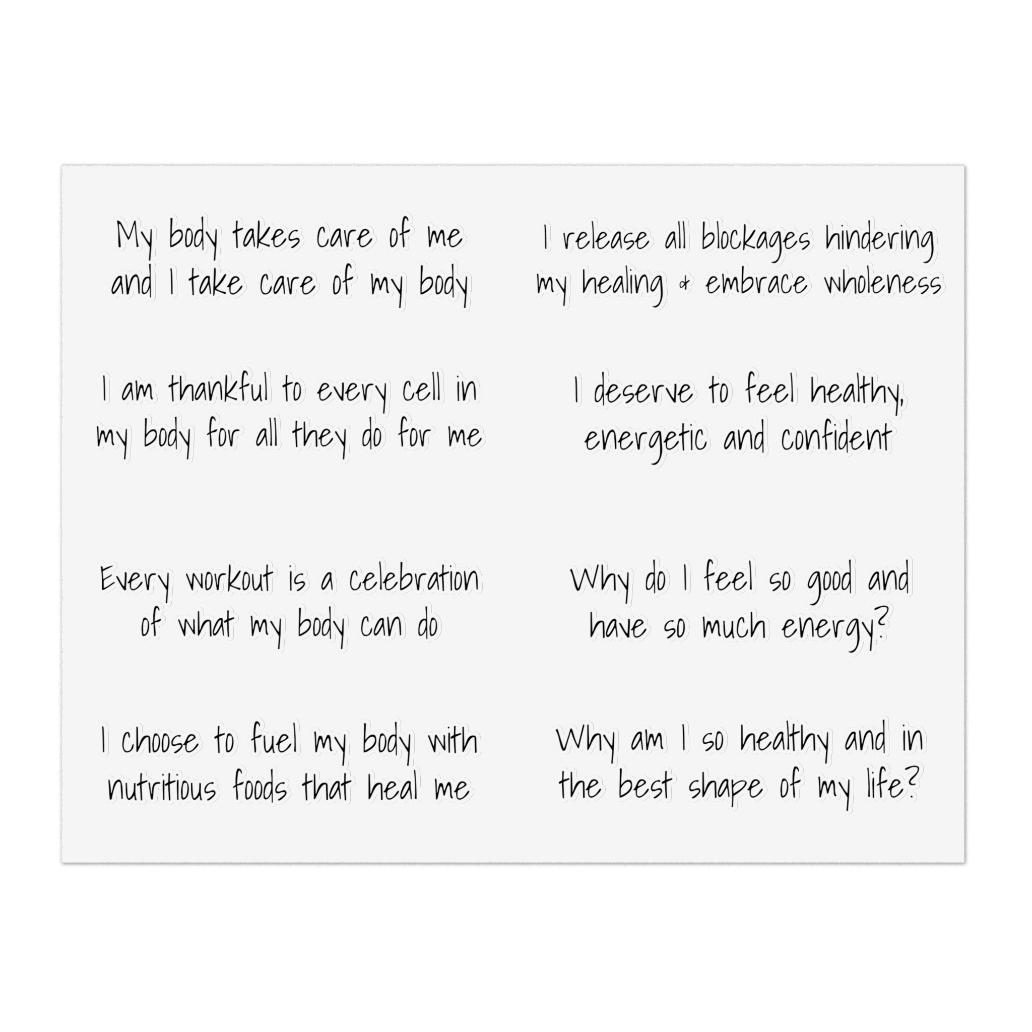 Healthy Body #1 - Affirmation Stickers